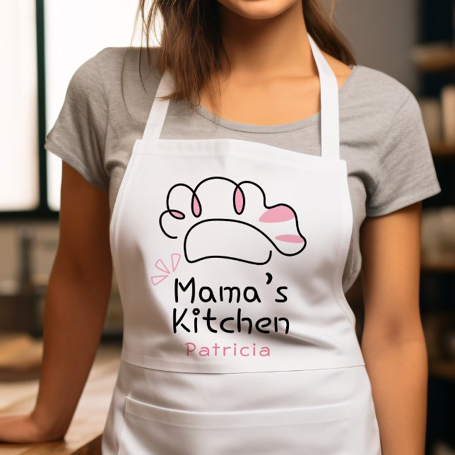 Tablier Mama's Kitchen Cute Chef Rose Mère (Créateur téléchargé)