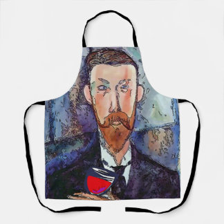 Tablier Man and Wine Design ajouter du texte, Apron