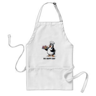 Tablier Manchot Chef Heureux Design Animal Mignon Cuisine