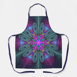 Tablier Mandala coloré frappant art fractal kaléidoscope