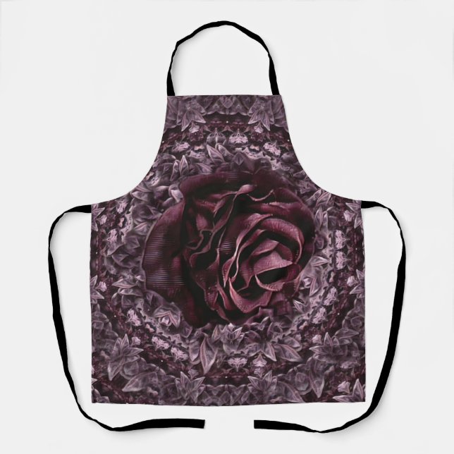 Tablier Mandala de rose (Recto)