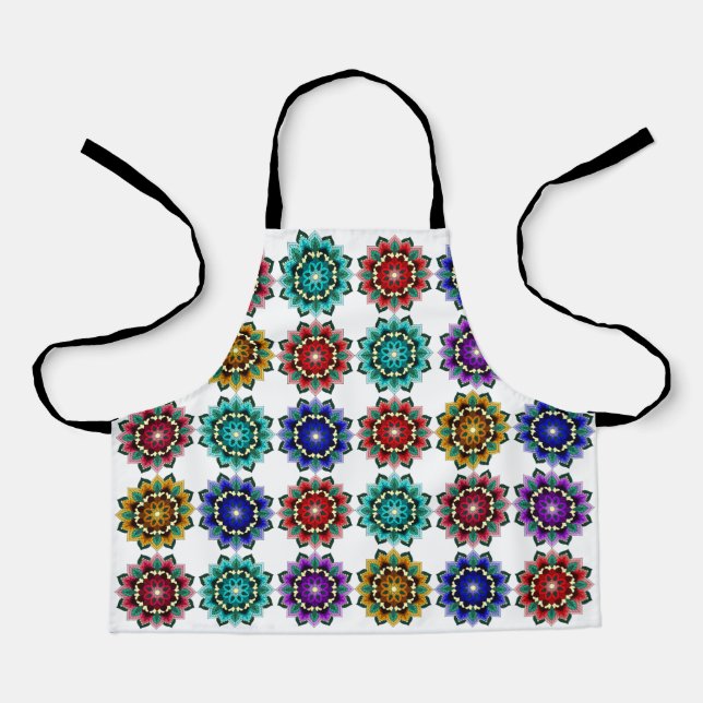 Tablier Mandala en différentes couleurs (Recto)