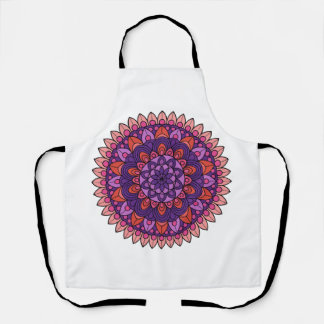 Tablier Mandala violet et rose