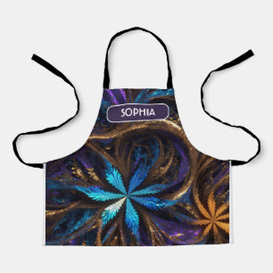 Tablier Mandelbrot Fleurs Retro Colorful Pat personnalisé