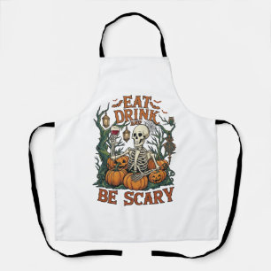 Tablier Manger Boire Être Squelette Épouvantable Halloween