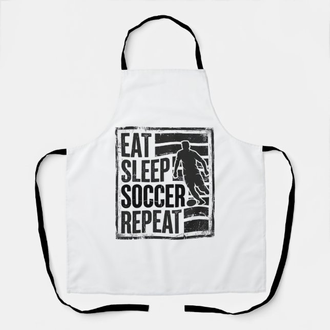 Tablier Manger Dormir Football Répéter Conception de Chemi (Recto)