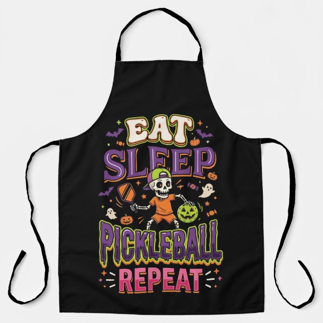 Tablier Manger Dormir Pickleball Répéter Pickleball (Recto)