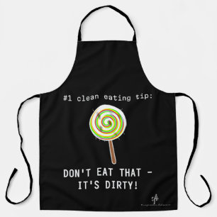 Tablier Manger propre, Lollipop sale Noir