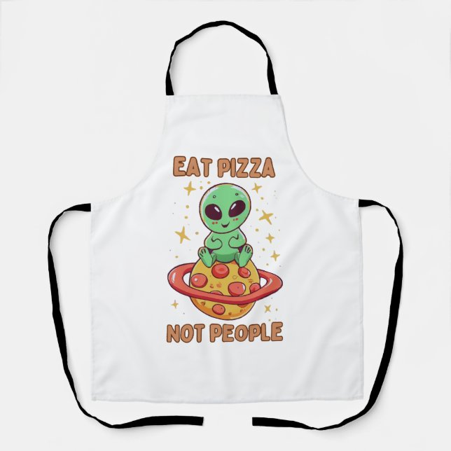 Tablier Mangez de la pizza pas des gens (Recto)