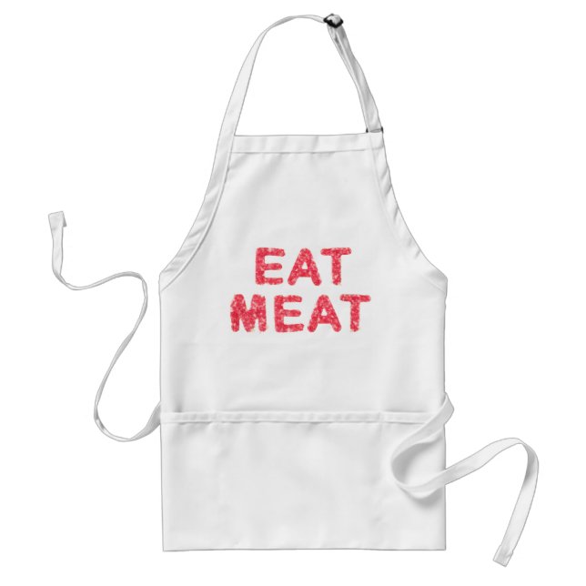 Tablier Mangez le texte de viande de viande (Devant)