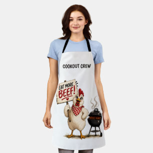 Tablier Mangez Plus De Boeuf ! Poulet