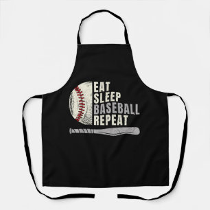 Tablier Mangez Sleep Baseball Répéter Funny Baseball Playe