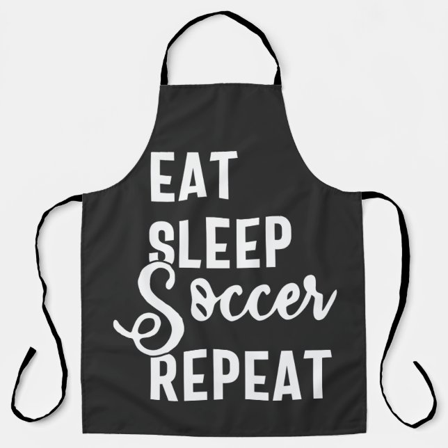 Tablier mangez sommeil soccer répéter (Recto)