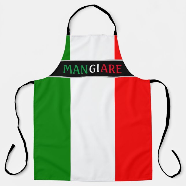 Tablier Mangiare Manger en italien Dîner (Recto)