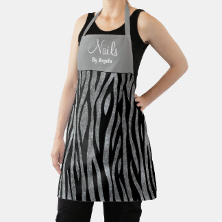 Tablier Manicuriste personnalisé Nail Tech Zebra