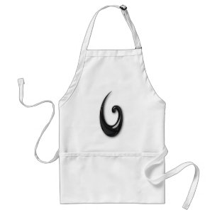 Tablier Maori-Poisson Hook-obsidian