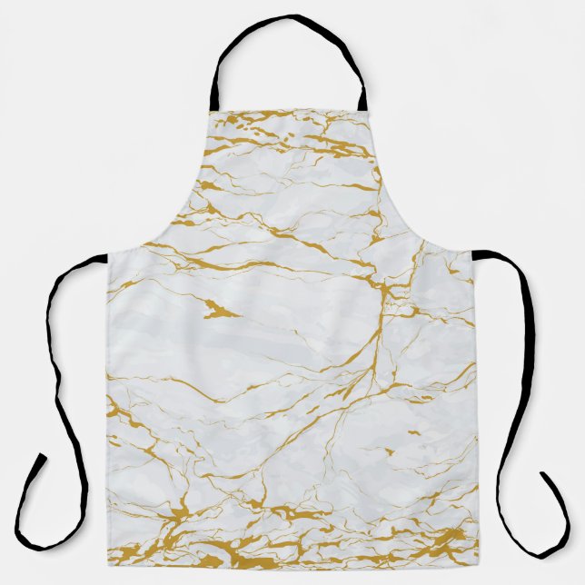 Tablier Marbre Golden Texture Motif sans couture (Recto)