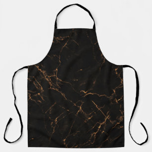 Tablier Marbre noir luxueux : Texture élégante