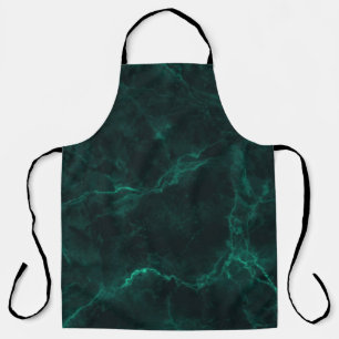 Tablier Marbre vert foncé, texture transparente.