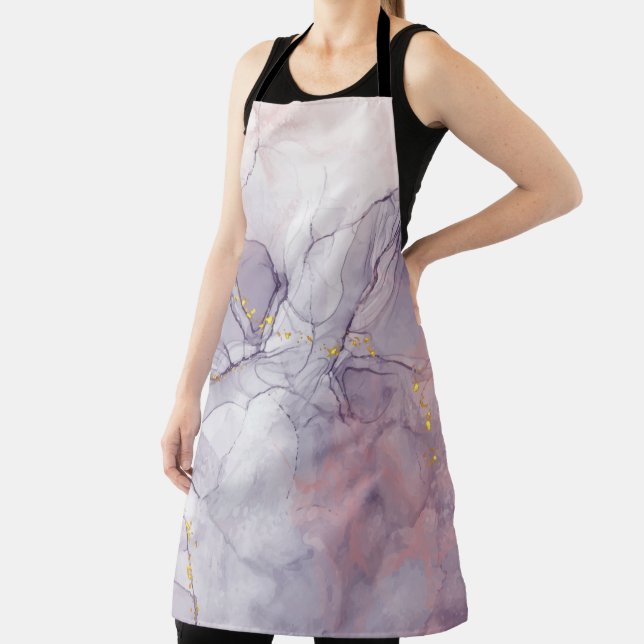 Tablier Marbre Violet et Or (Insitu)