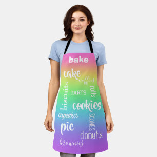 Tablier Marchandises cuites Mots Arc-en-ciel Cuisine Apron