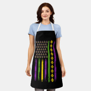 Tablier Mardi gras American Flag Fat Tuesday