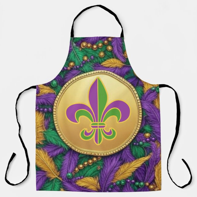 Tablier Mardi Gras Fleur de lis (Recto)