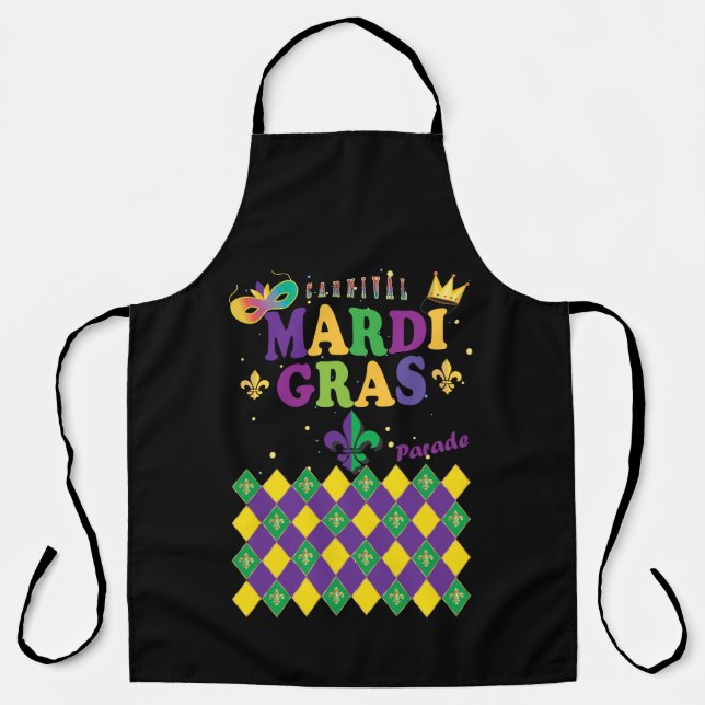 Tablier Mardi Gras Fleur de Lis Rhombus (Recto)