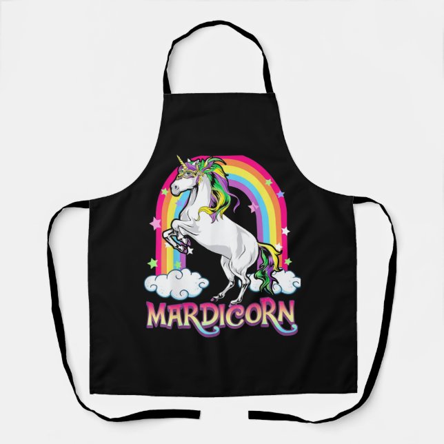 Tablier Mardicorn Rainbow Unicorn Jester (Recto)
