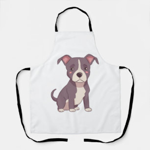 Tablier Mare american pit bull terrier kawaii illustration
