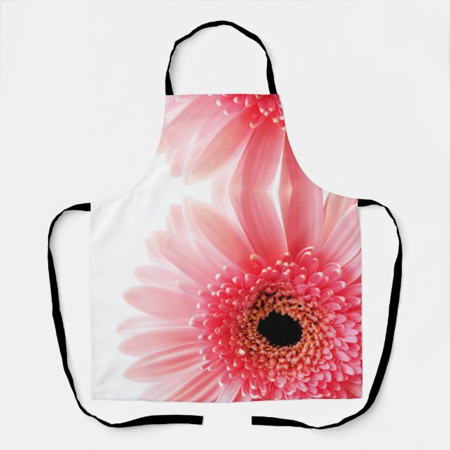 Tablier Marguerite gerbera rose (Recto)