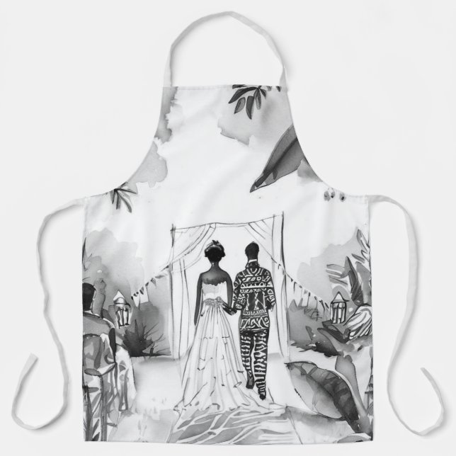 Tablier Mariage africain (Recto)