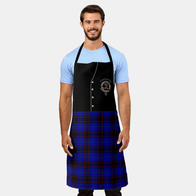 Tablier Mariage Clan Badge & Tartan Kilt Apron (Porté)