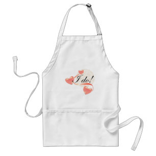 Tablier Mariage Vow I Do Hearts Frilly Lace
