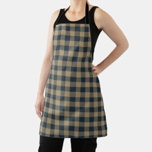 Tablier Marine Bleu et Boeuf Buffalo Plaid À damiers Motif