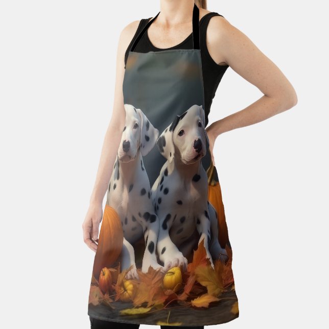 Tablier Marionnette dalmate Automne Citrouille délice (Insitu)