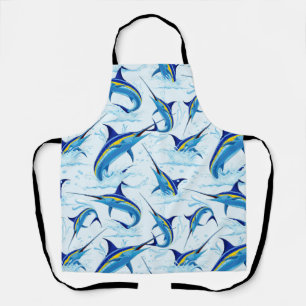 Tablier Marlin Bleu Jaillissant de l'Océan