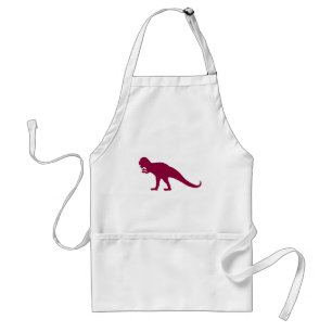 Tablier Maroon Dinosaur