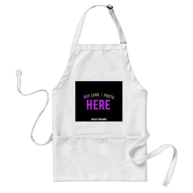 TABLIER MARQUE BLANCHE MODERNE ET PERSONNALISABLE VÉRIFIÉE (Devant)