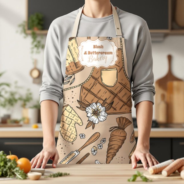 Tablier Marque de boulangerie pastel (Créateur téléchargé)