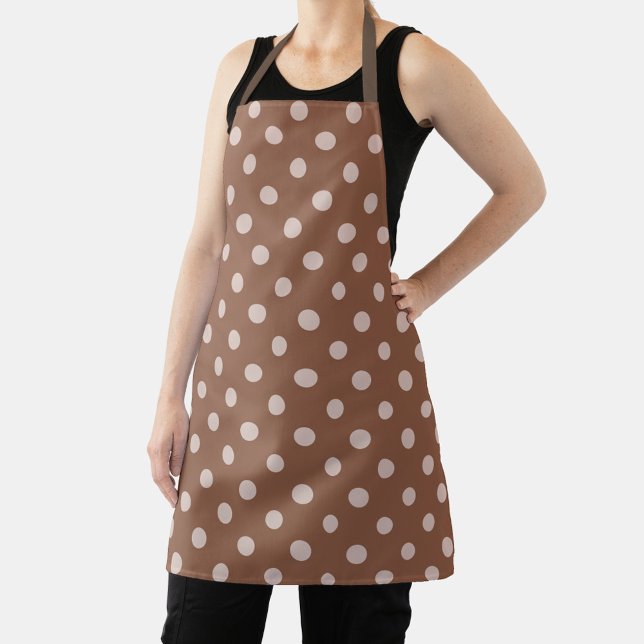 TabLIER marron avec des pois blancs  (Créateur téléchargé)
