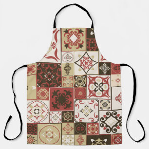 Tablier Marsala Marsala Marsala Motif en Carrelage