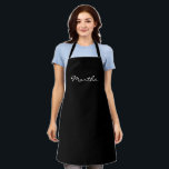 Tablier Martha Custom Chic Black & White Personnalisé<br><div class="desc">Martha Custom Chic Black & White Personnalisé Apron - N'hésitez pas à vous customiser et à vous personnaliser selon vos goûts.</div>