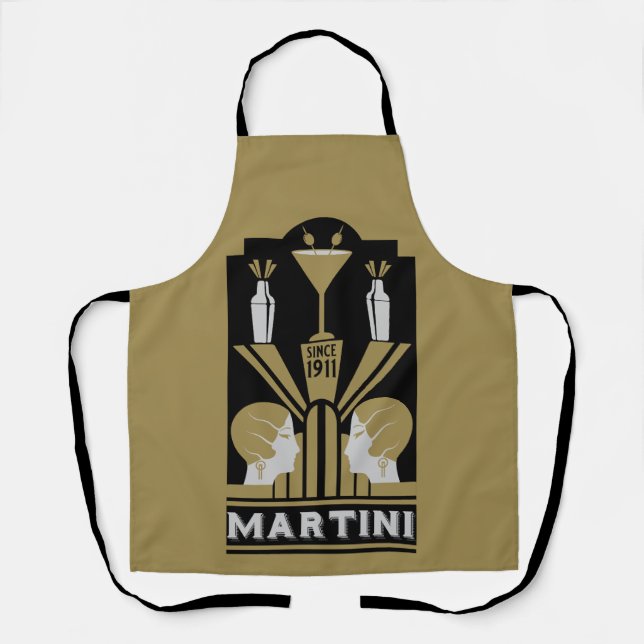 Tablier Martini vintage Art déco (Recto)