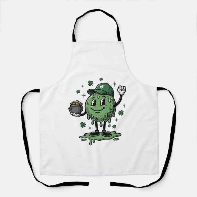 Tablier Mascotte de Slime de la Saint-Patrick T-Shirt Vint (Recto)