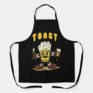 Tablier Mascotte de toast à la bière