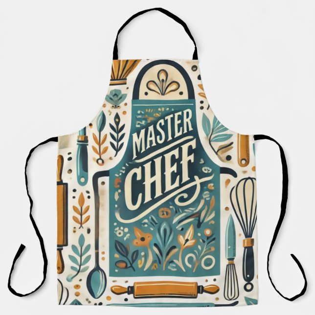 Tablier Master Chef Apron Design : Vibrant Kitchen Art (Recto)