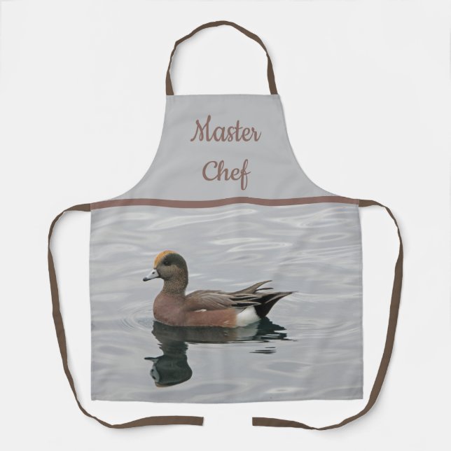 Tablier Master Chef Canard Photo Wigeon Calme Eau Nature (Recto)
