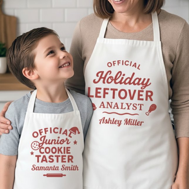 Tablier Matching Holiday Apron Set — Mom & Boy (Créateur téléchargé)