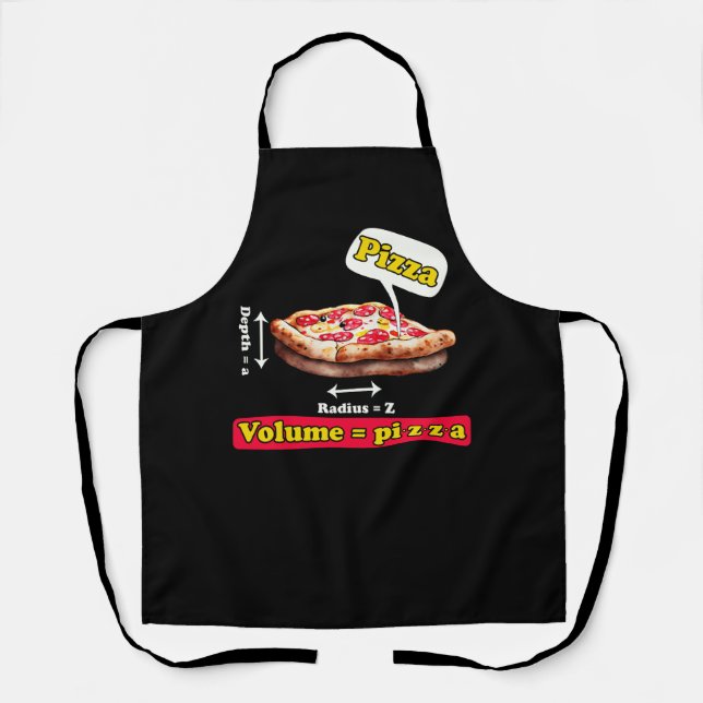 Tablier Math Nerd Pizza Amateurs Math Enseignant Volume Fo (Recto)